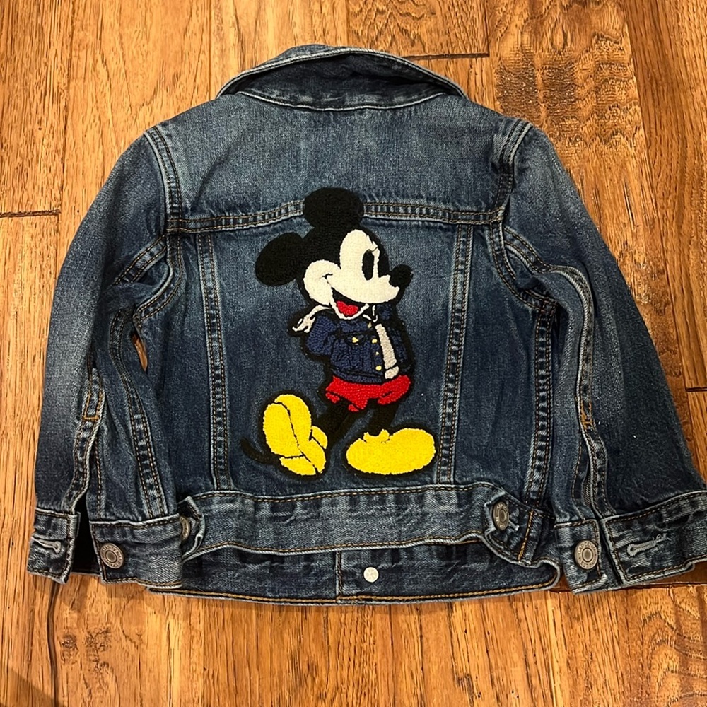 Baby GAP Mickey patched jean jacket 18/24mo Disney